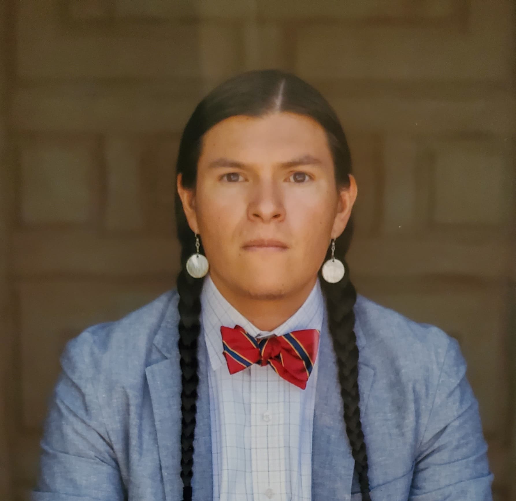 Michael Barthelemy, director of Native American Studies at Nueta Hidatsa Sahnish College and instructor of a Humanities North Dakota course. 