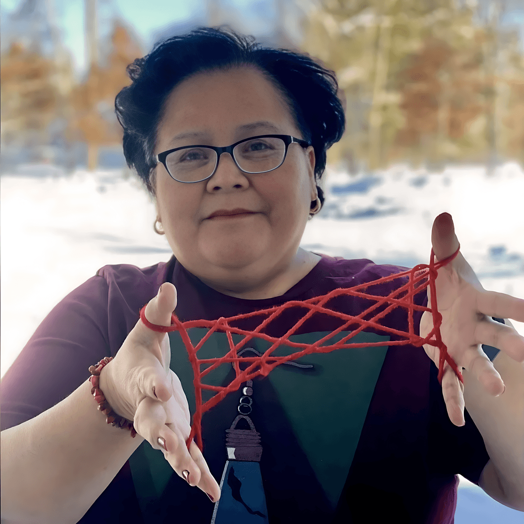 String Games Christine Begay in snow