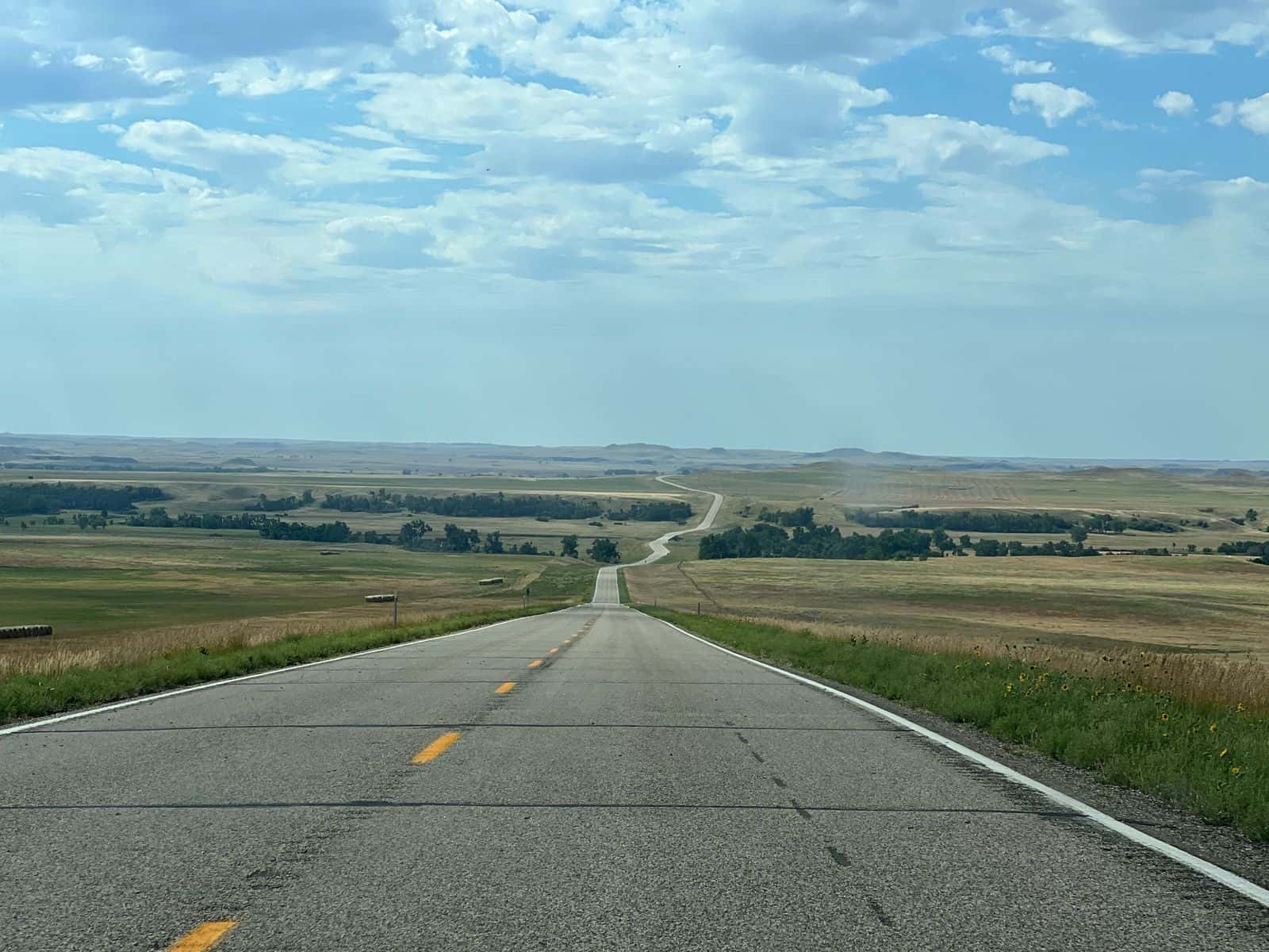 A stretch of North Dakota Highway 31 winds through the Standing Rock Sioux Reservation.