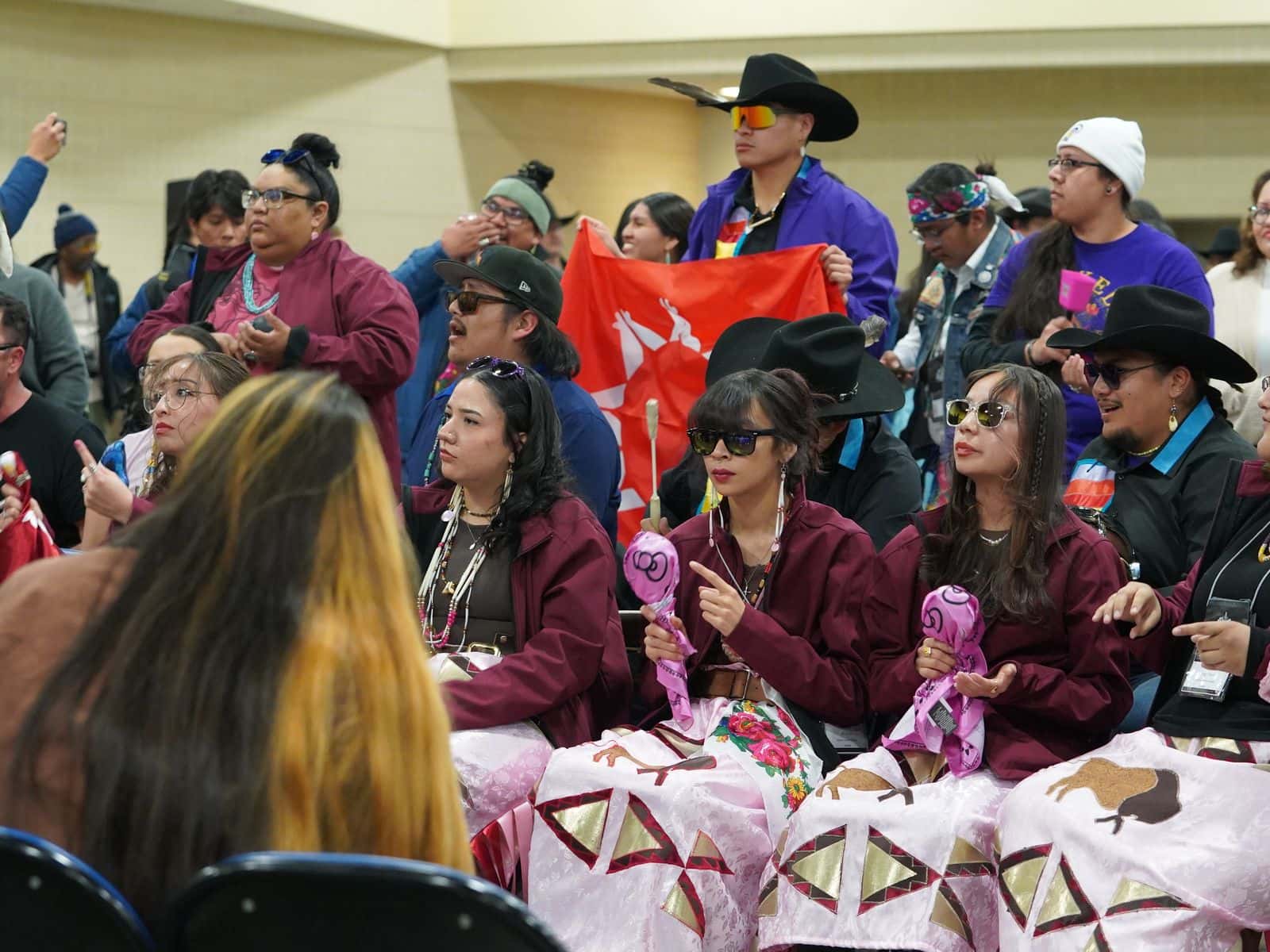 The Oglala Lakota College participates in AIHEC’s annual hand game tournament in Bismarck, North Dakota.