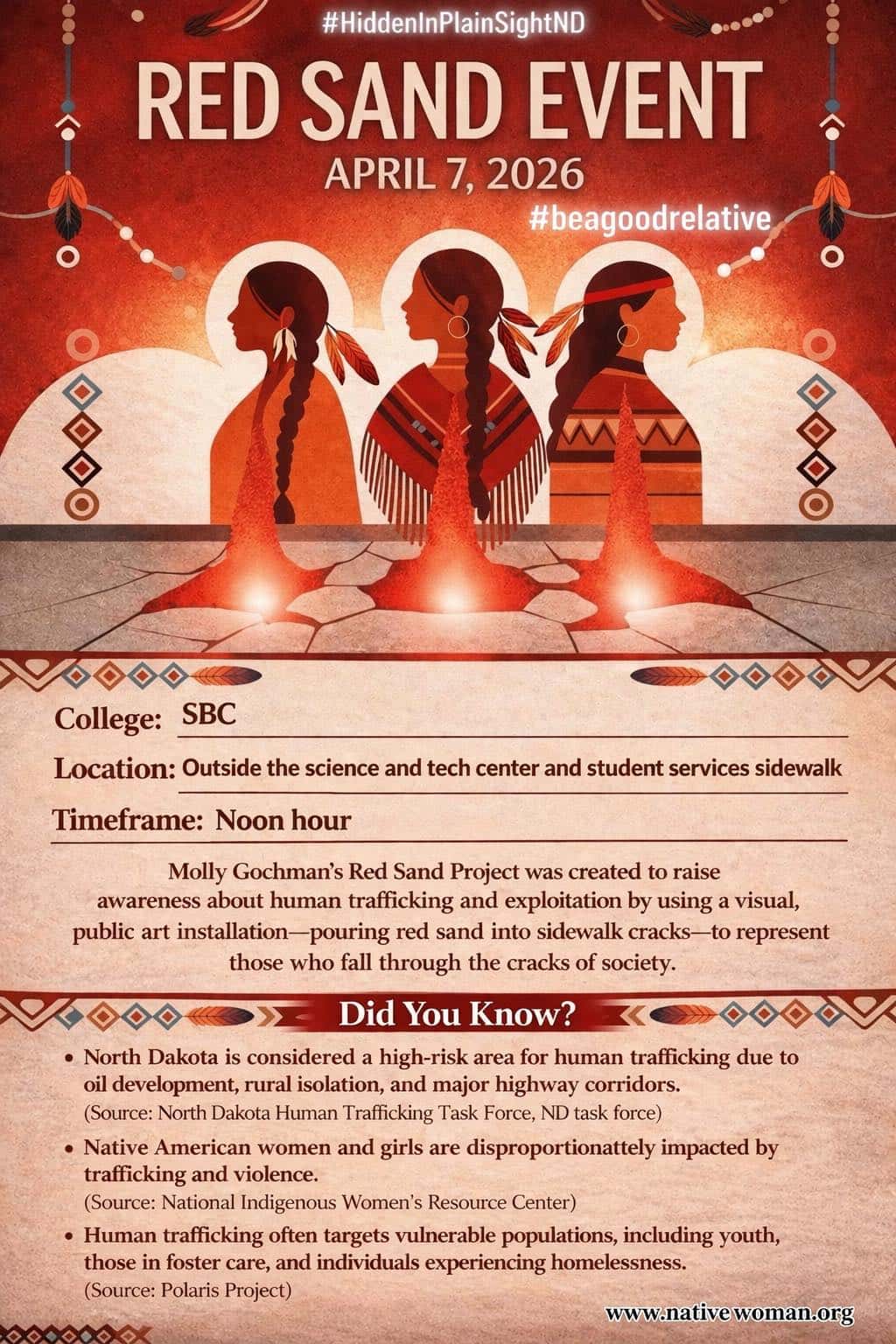 SBC to host Red Sand Event for human trafficking awareness