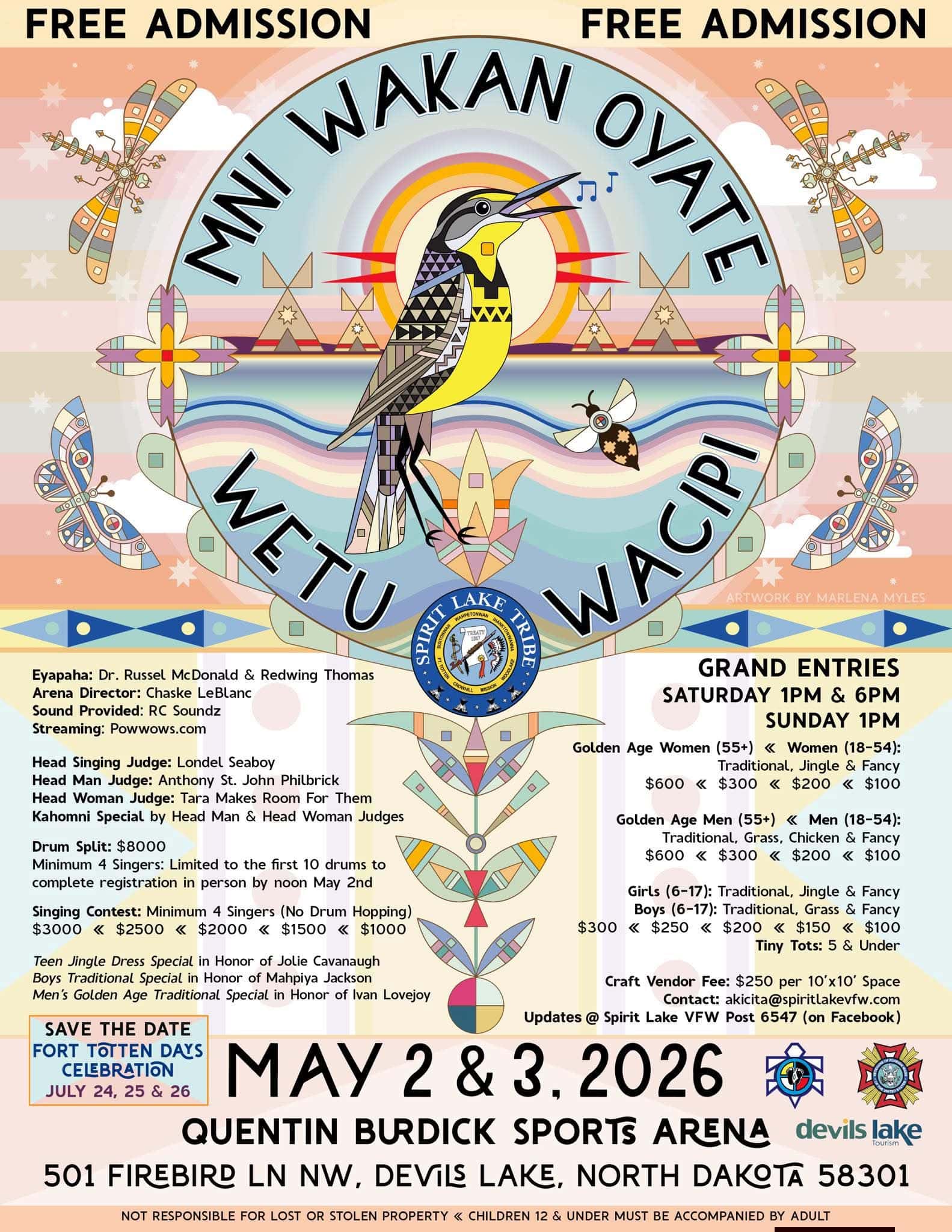 Mni Wakan Oyate Wetu Wacipi set for May 2-3 in Devils Lake