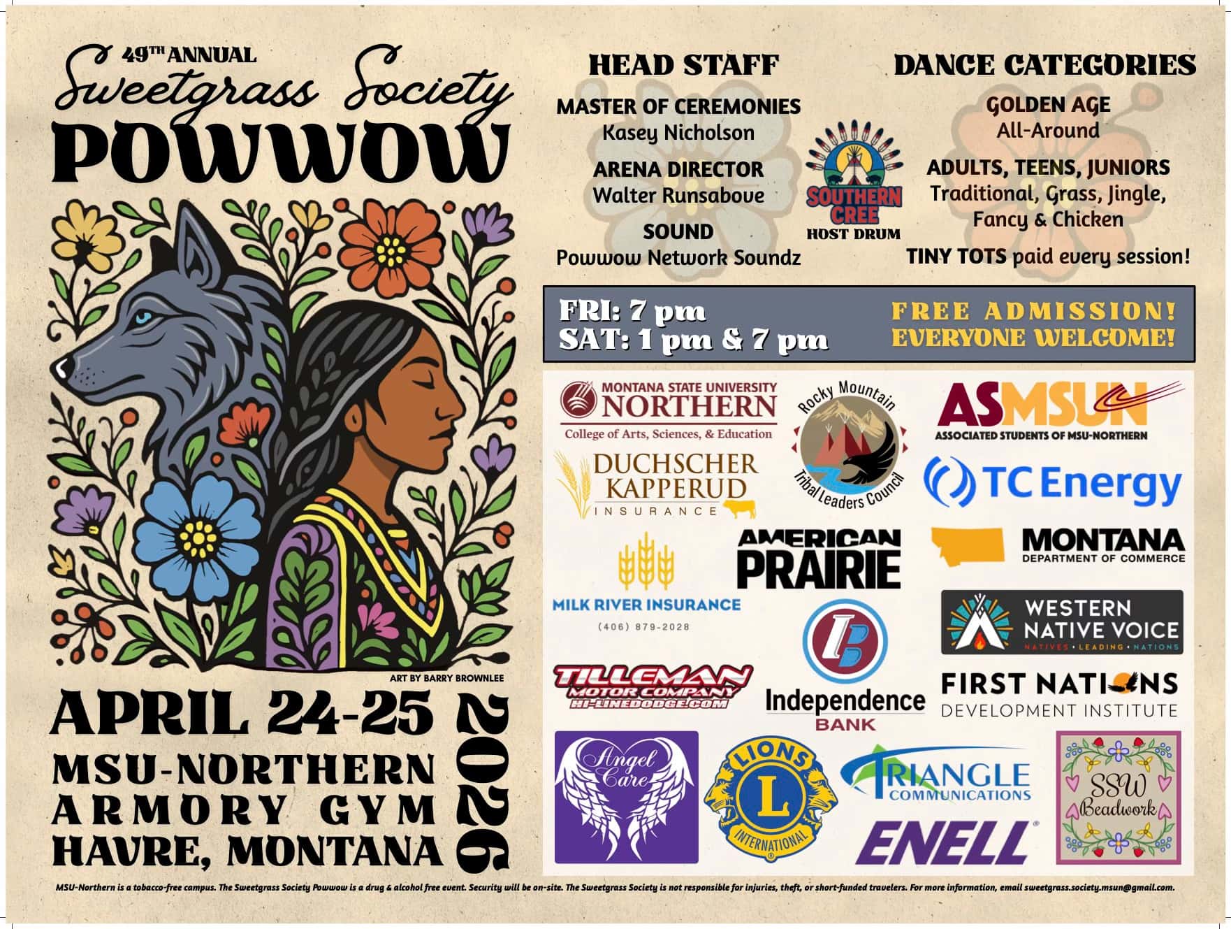 Sweetgrass Society Powwow set for April 24-25 in Havre