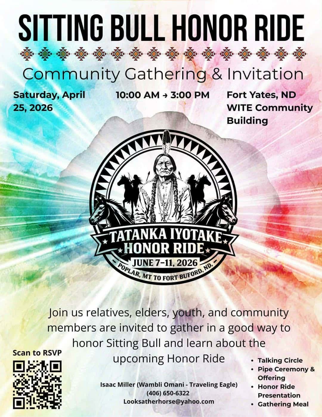 Sitting Bull Honor Ride meeting set for April 25 in Fort Yates