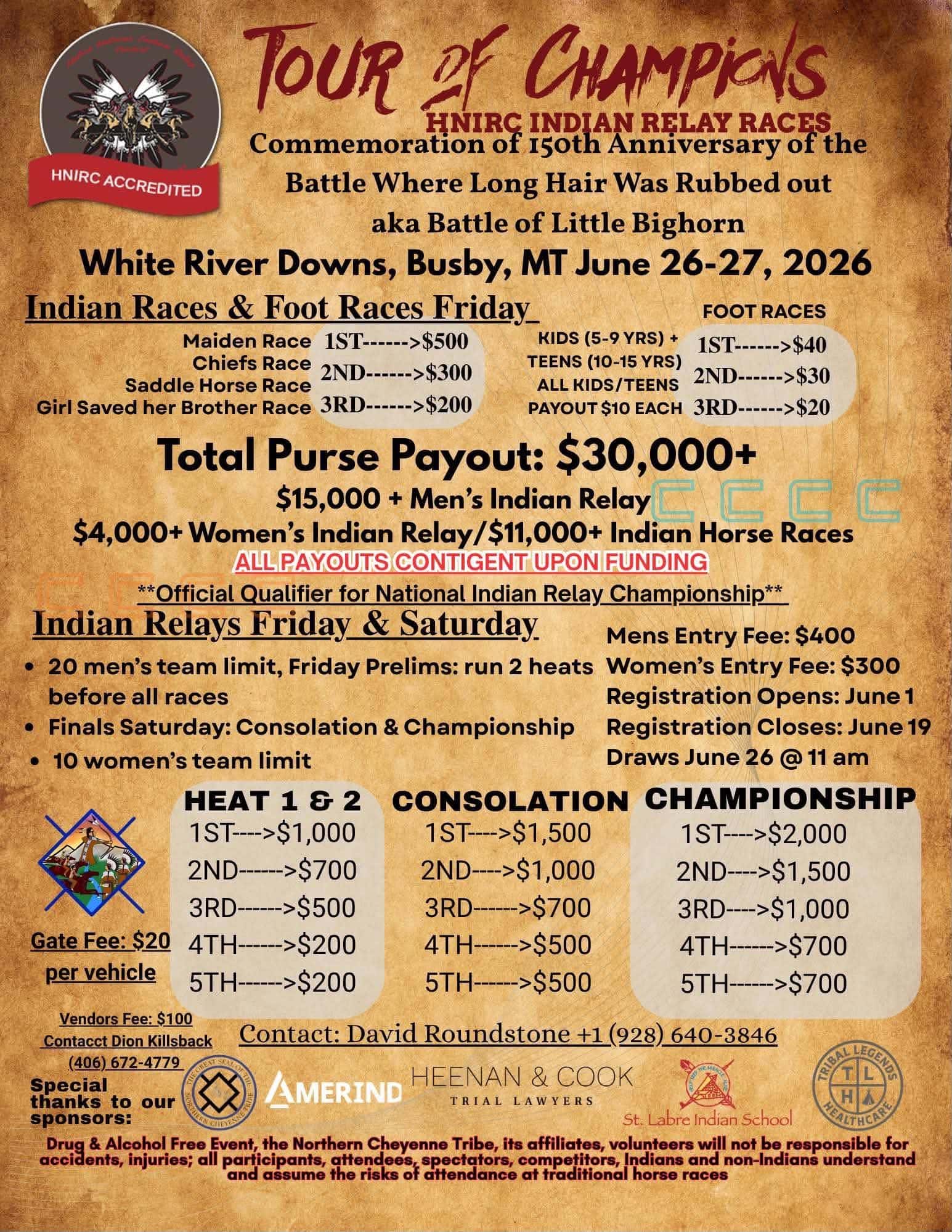 Tour of Champions relay races planned June 26-27 in Busby
