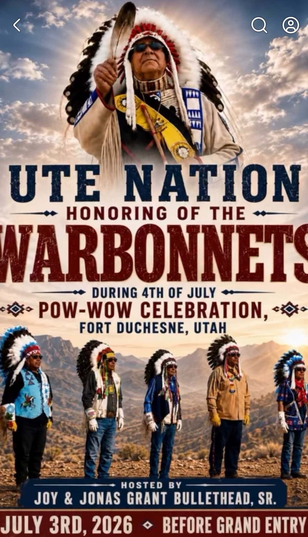 Ute Nation to honor warbonnets during Fourth of July powwow celebration
