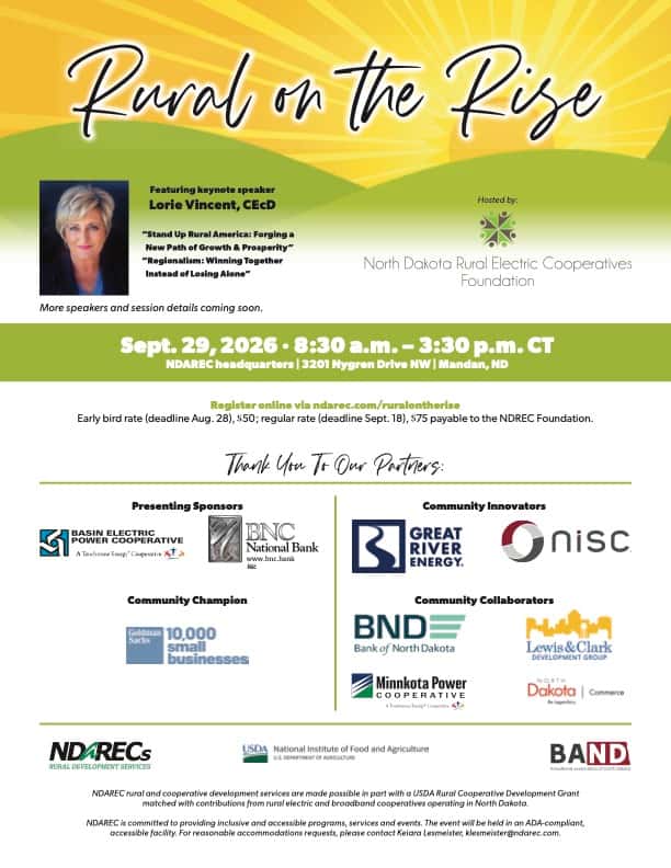 Rural on the Rise conference scheduled for Sept. 29 in Mandan