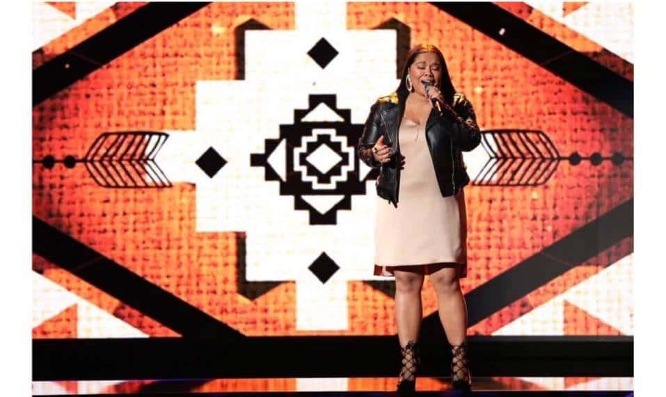 Brooke Simpson sings on season 13 of NBC's "The Voice."  Her community in Hollister N.C. recently welcomed her home. Photo Courtesy A. Kay Oxendine