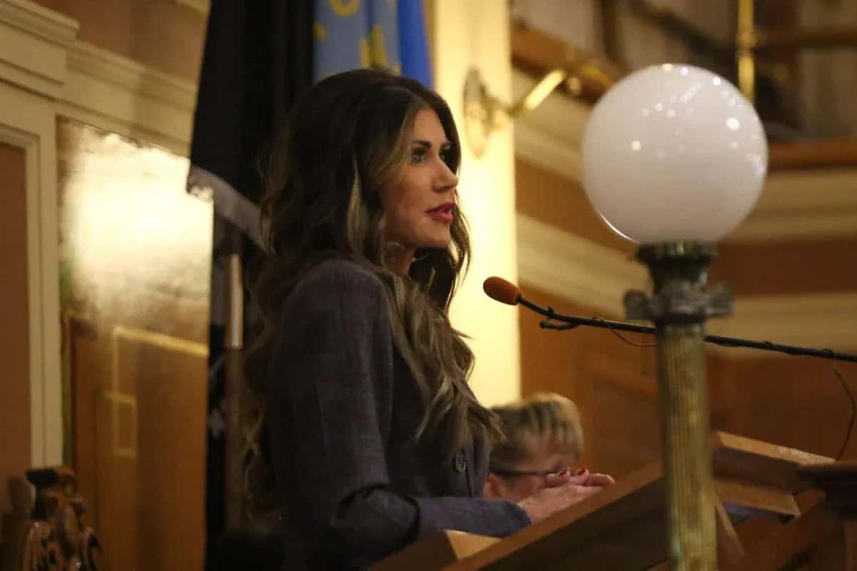 Comments made on March 13 by South Dakota Governor Kristi Noem caused outrage amongst Native American tribal leaders. (Photo by Darsha Dodge, Rapid City Journal)