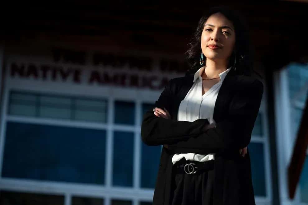 Haley Omeasoo, a citizen of the Hopi Tribe and a Blackfeet descendant earning a Ph.D. in forensic and molecular anthropology at the University of Montana, is launching a native-owned forensics company to help with the cases of Missing and Murdered Indigenous People. (Antonio Ibarra Olivares, Missoulian)