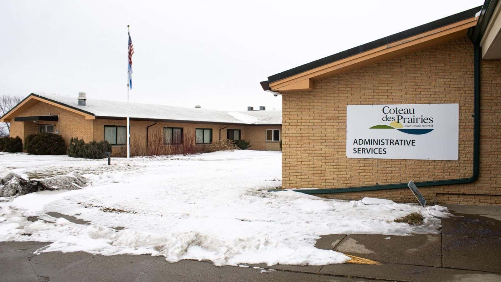 The Couteau Des Prairies Health Care System, a 25-bed, nonprofit hospital, is the only inpatient resource for the entire reservation and was the only hospital with a functioning OB-GYN Department until February 1, 2024. (Photo by Amelia Schafer, ICT/Rapid City Journal)
