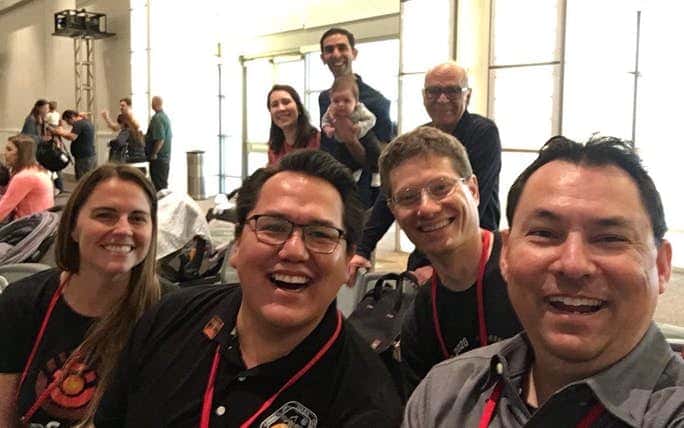 Aaron Yazzie, Navajo, tweeted, ‘Some of the Mechanical engineers for @NASAInSight are here and ready for touchdown! Nick designed the grapple, Liz did environmental deploy testing, Milo worked on the proposal, Enrique was the designer/configurations lead, & I designed the Pressure Inlet #MarsLanding’ on November 26, 2018 from Pasadena, California. (Twitter)