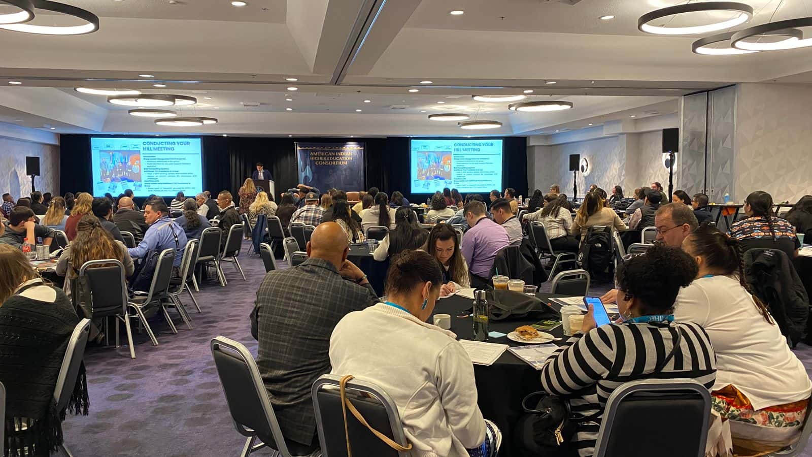 Attendees at the annual American Indian Higher Education Consortium Legislative Summit in
Washington, D.C., on February 4, 2025.