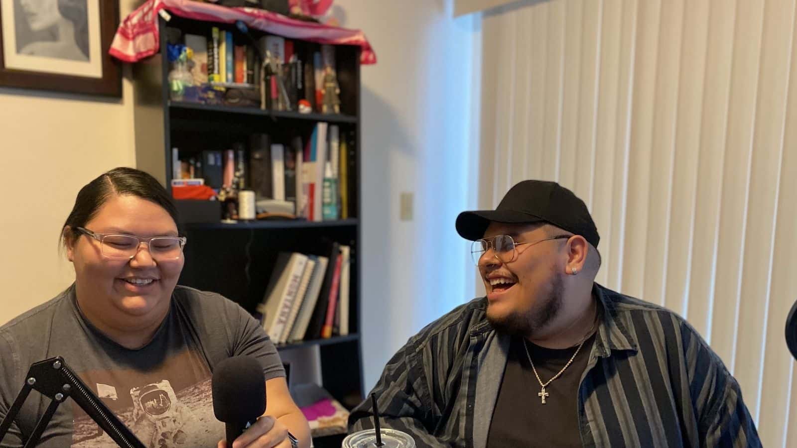 Alyxandria Sunchild and DeShaun Keeble, Co-Hosts of the CafAYE Native podcast.