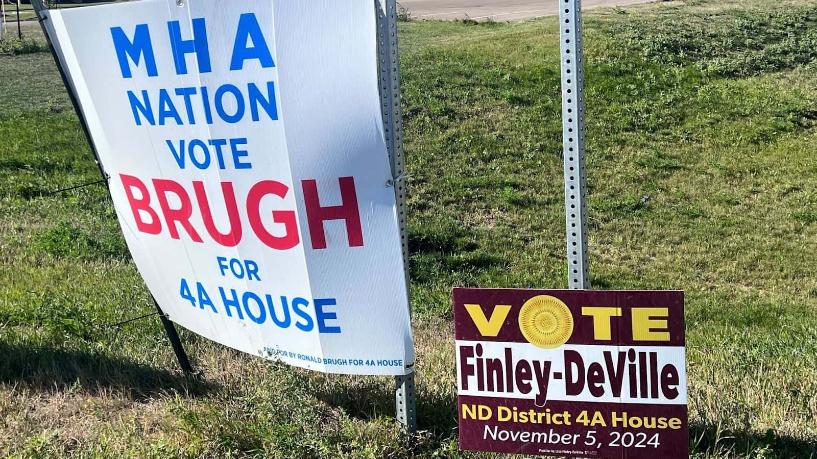 District 4A candidates Lisa Finley-DeVille and Ronald Brugh discuss their plans to enhance voter accessibility for Indigenous communities. (Photo credit/ Jodi Spotted Bear)