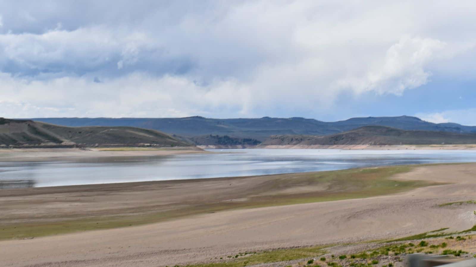  Colorado’s drought-stricken Blue Mesa Reservoir near Gunnison is pictured on May 30, 2021. (Chase Woodruff/Colorado Newsline)