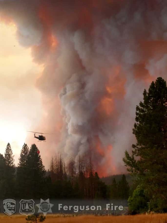 Ferguson Fire photo via Cal Fire PIO on Twitter.