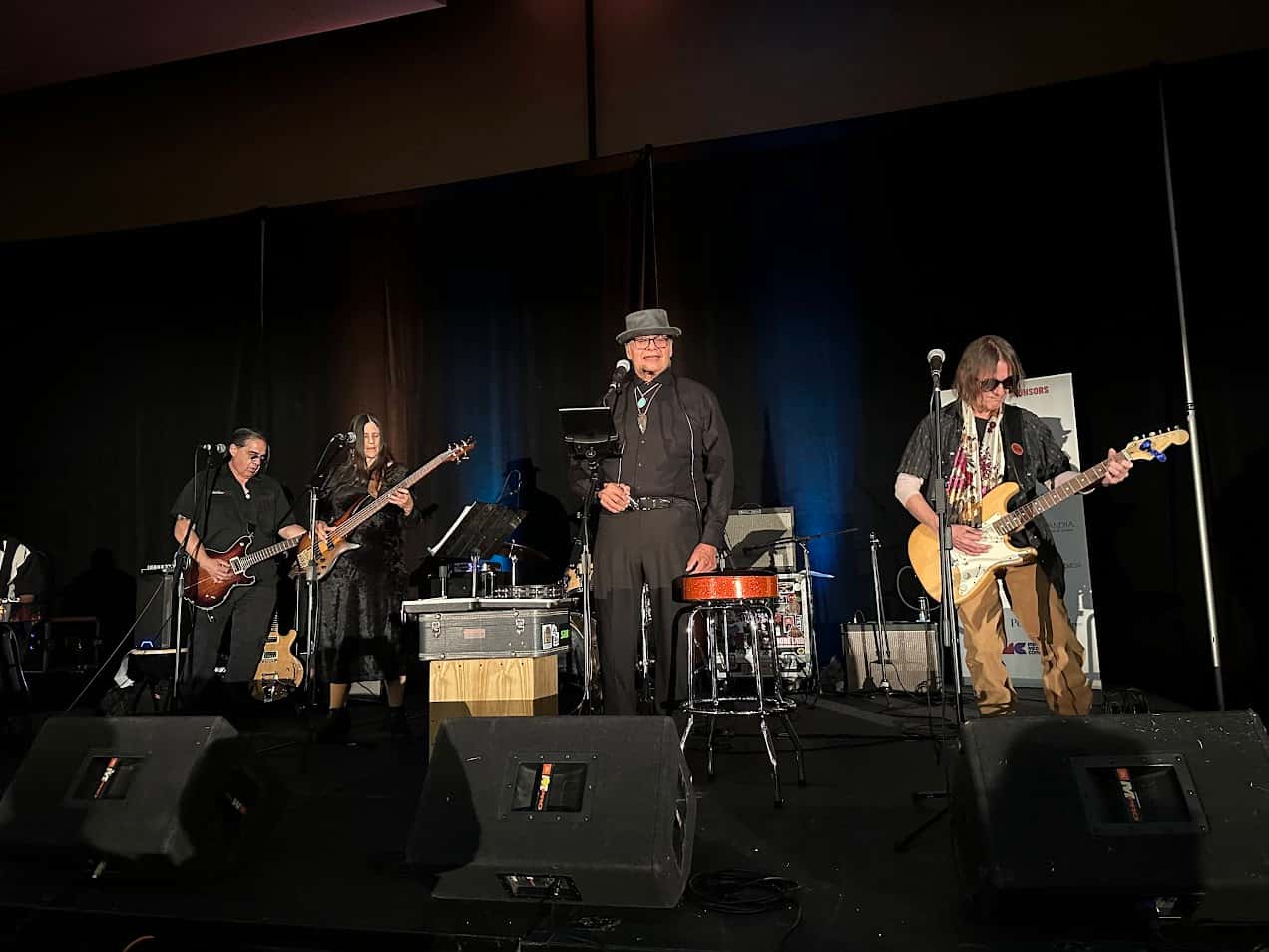 Gary and the Troublemakers perform on stage at the Isleta Resort & Casino’s grand ballroom in Albuquerque, New Mexico, Aug. 15, 2025. (Photo credit: Brian Bull)
