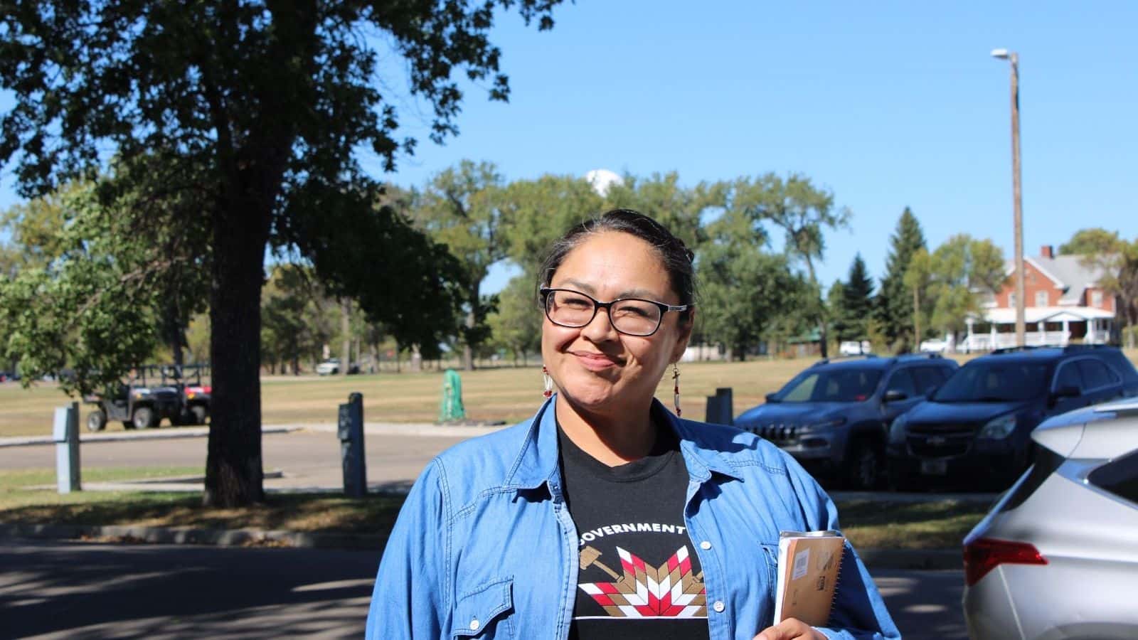 United Tribes Technical College students elected Geneva Kazena as Student Government Association president last spring. Her goal during SGA’s first meeting of the semester on Sept. 18 was to motivate attendees. (Photo credit/ Adrianna Adame)