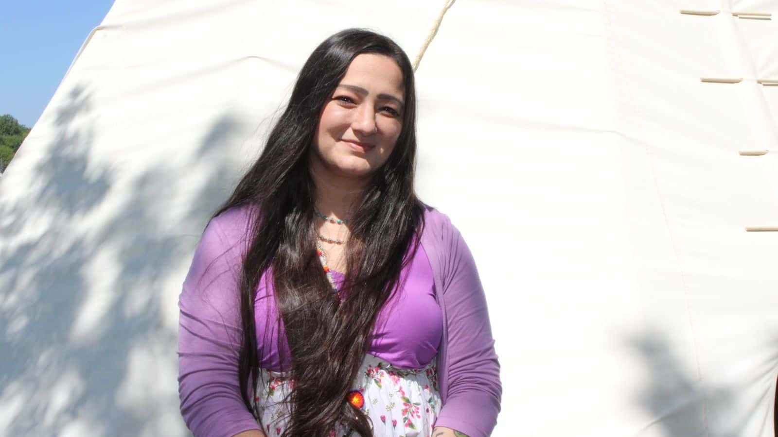 Tomi Cimarosti spoke at the district’s feather-tying ceremony at Century High School on May 25. (Photo credit/ Adrianna Adame)