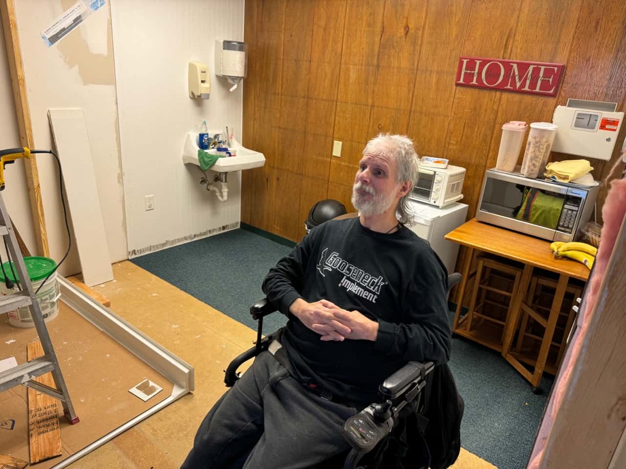 Joe Yasenchack is in the process of renovating a former clinic into a residence
livable for himself. To stay, he needs a disabled-accessible shower. This, and other necessary
rehab costs are likely to tally close to $35,000. His sister has started a GoFundMe campaign to
raise funds as other possibilities have been difficult to tap into.