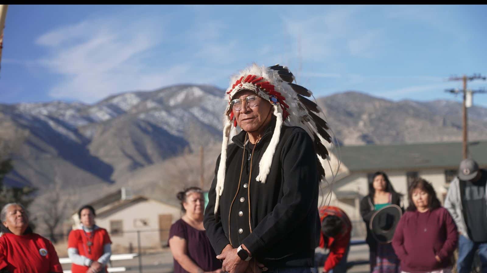 "I'm happy to be a part of this sacred time, when our people are coming back together," said Chief Arvol Looking Horse, 19th keeper of the Sacred White Buffalo Calf Pipe and Bundle, in his opening comments for the Third Annual Prayer Horse Ride on March 17. Photo credit/River Akemann