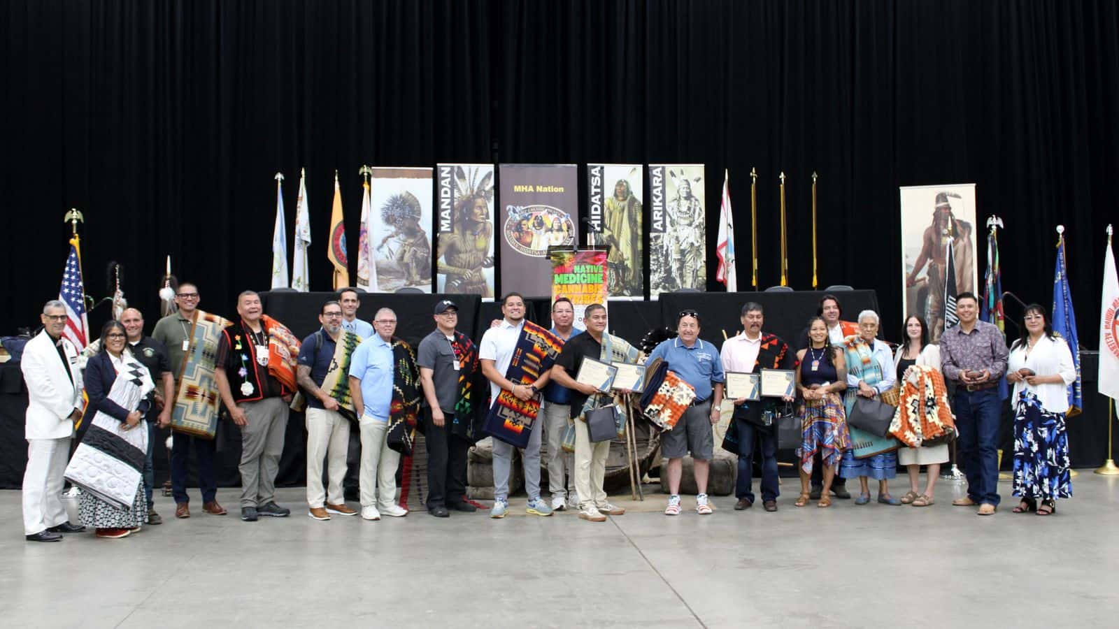Tribal leaders, marijuana industry experts and medical professionals gather at the alterNATIVE Medicine Symposium in New Town, North Dakota, to educate the MHA Nation about the benefits of a medical cannabis program, July 29, 2025. (Photo credit: Gabrielle Nelson)
