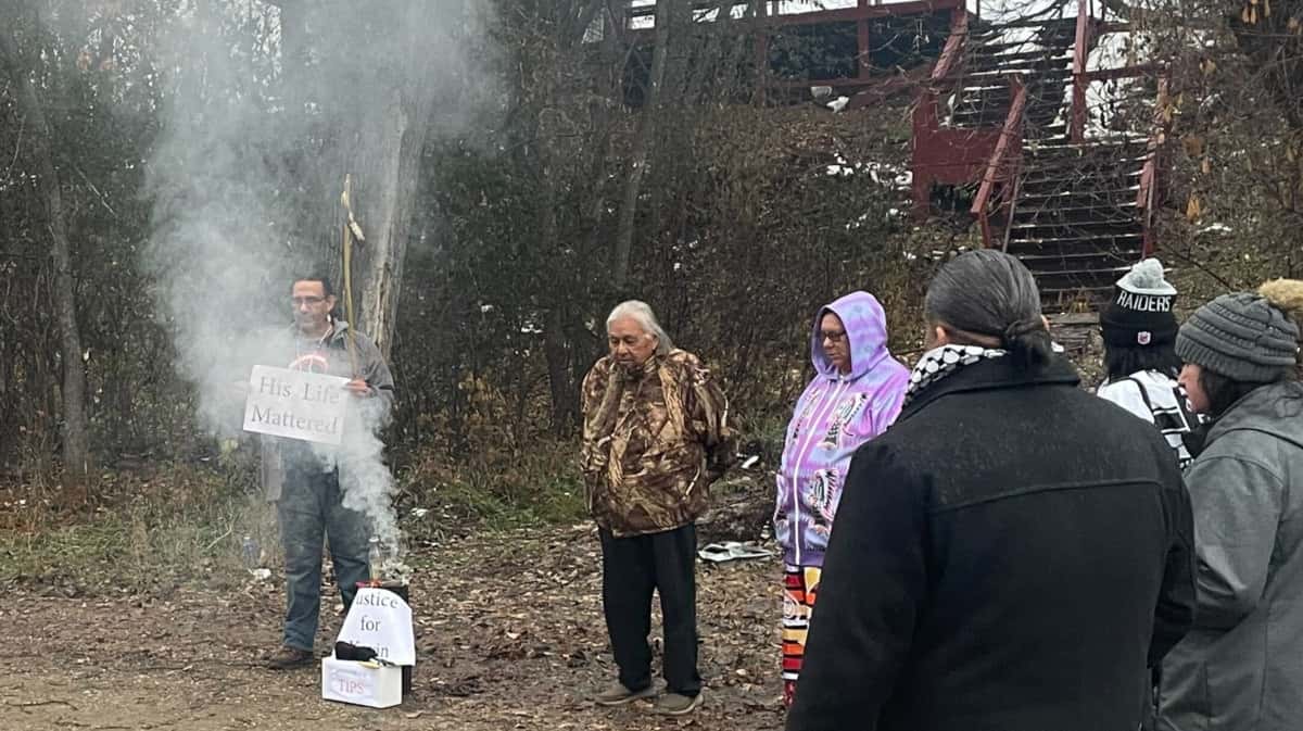 Community members gathered to remember Kevin Grey Bull for his kindness at his vigil on Nov. 5. Photo credit/ Adrianna Adame