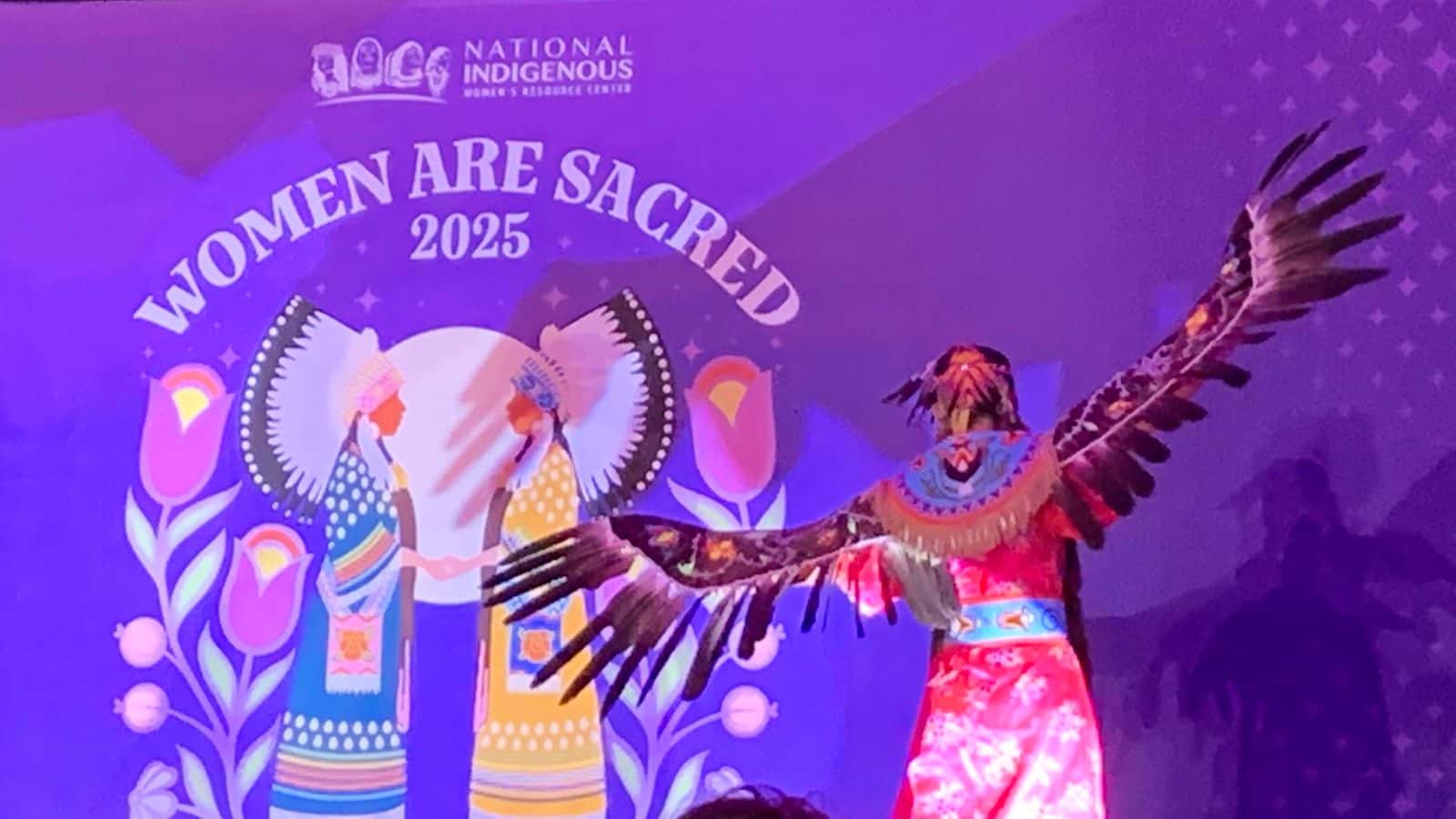 A dancer performs the eagle dance at the WAS conference, July 29. (Photo credit: Jolan Kruse)