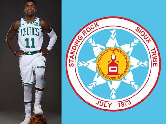Boston Celtics’ Kyrie Irving to be honored by Standing Rock Sioux Tribe on August 23, 2018 at the Prairie Knights Pavilion.” Photo: Kyrie Irving Instagram / Courtesy SRST