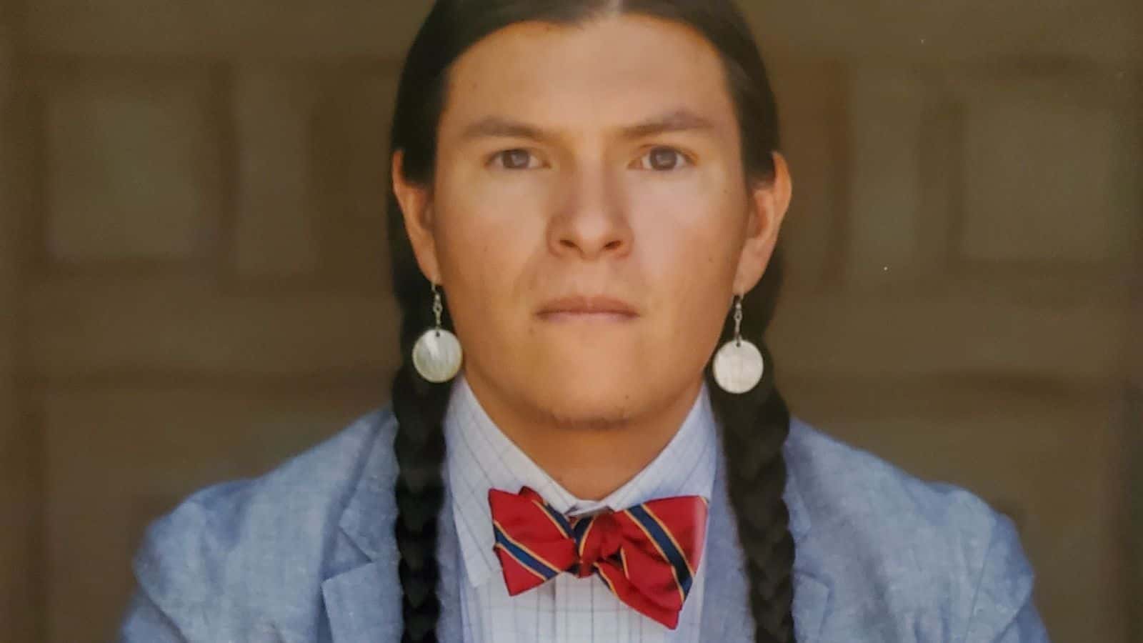 Michael Barthelemy, director of Native American Studies at Nueta Hidatsa Sahnish College and instructor of a Humanities North Dakota course. 