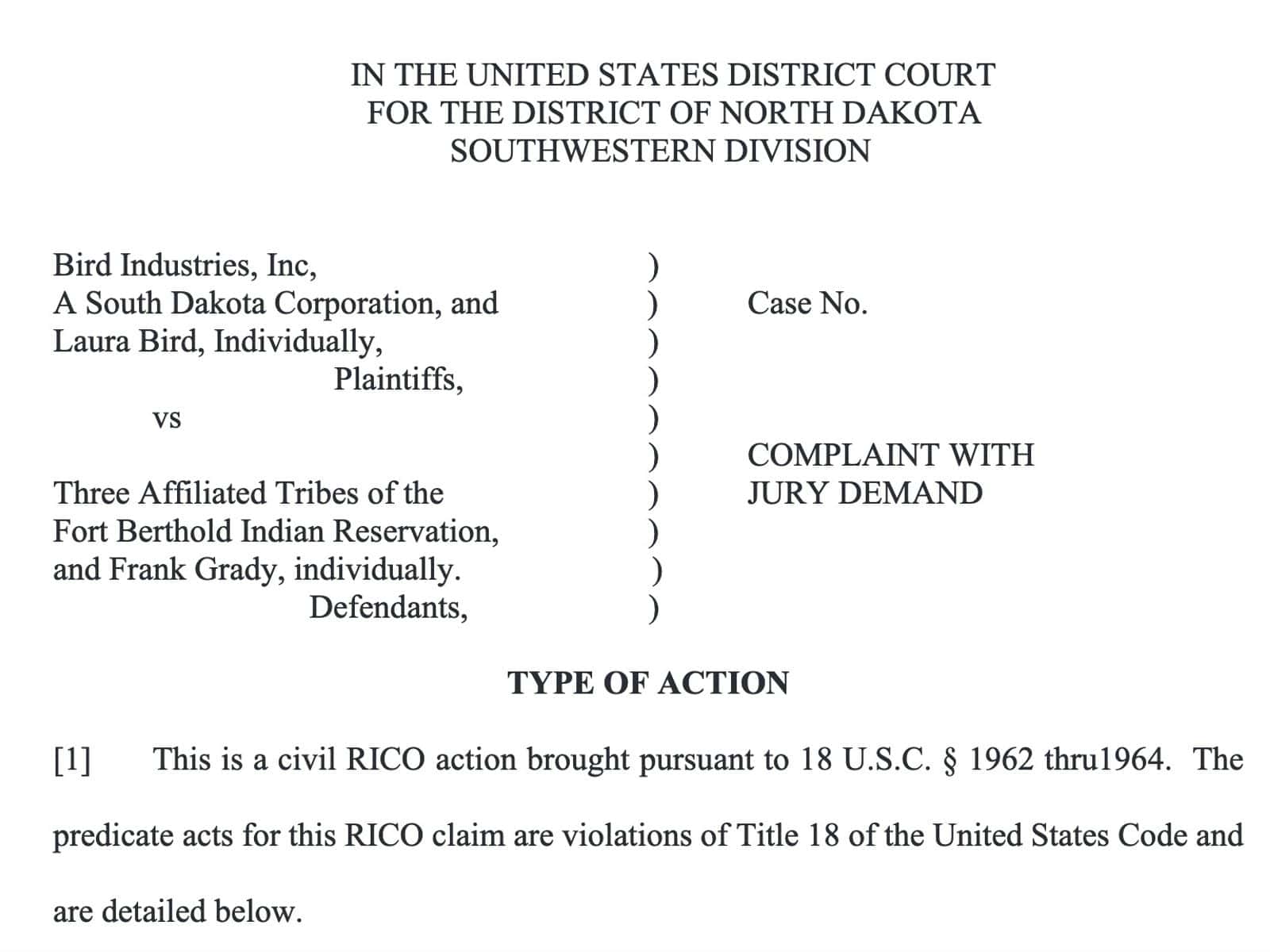 RICO Complaint