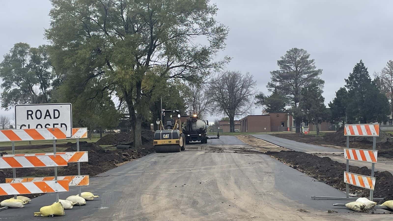 United Tribes Technical College will have spent around $2 million on renovating the front entrance upon its completion in summer 2024. Photo credit/ Adrianna Adame