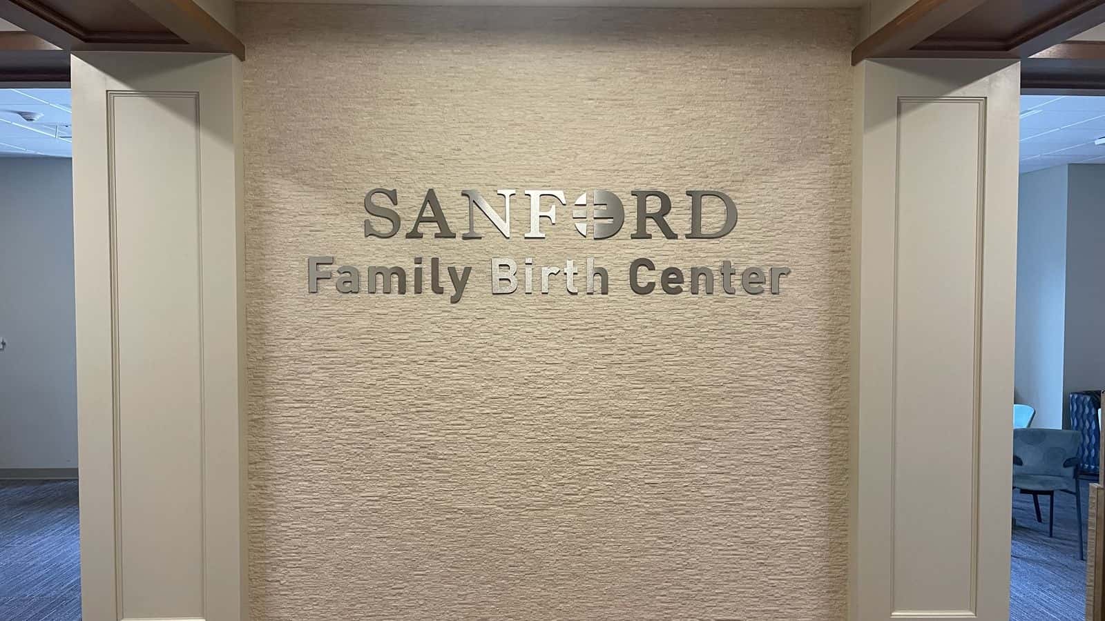 Entryway of the Sanford Fargo Family Birth Center at Sanford Medical Center Fargo. Currently there are only 11 birthing facilities in the state, limiting the options for many rural residents. Photo provided.