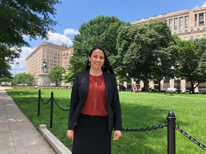 Sharice Davids in Washington, DC. Next stop Capitol Hill? (Mark Trahant photo)