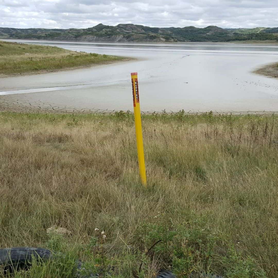 The Tesoro High Plains Pipeline carries crude oil beneath the Little Missouri River beyond the boundaries of the Fort Berthold Reservation in North Dakota. A Biden administration official wants a fresh look at the multi-million-dollar dispute between hundreds of Three Affiliated Tribes landowners and the pipeline company. Credit: Jodi Spotted Bear/Buffalo's Fire