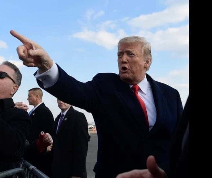 President Donald J. Trump at the Army-Navy game Saturday. (Photo via YouTube)