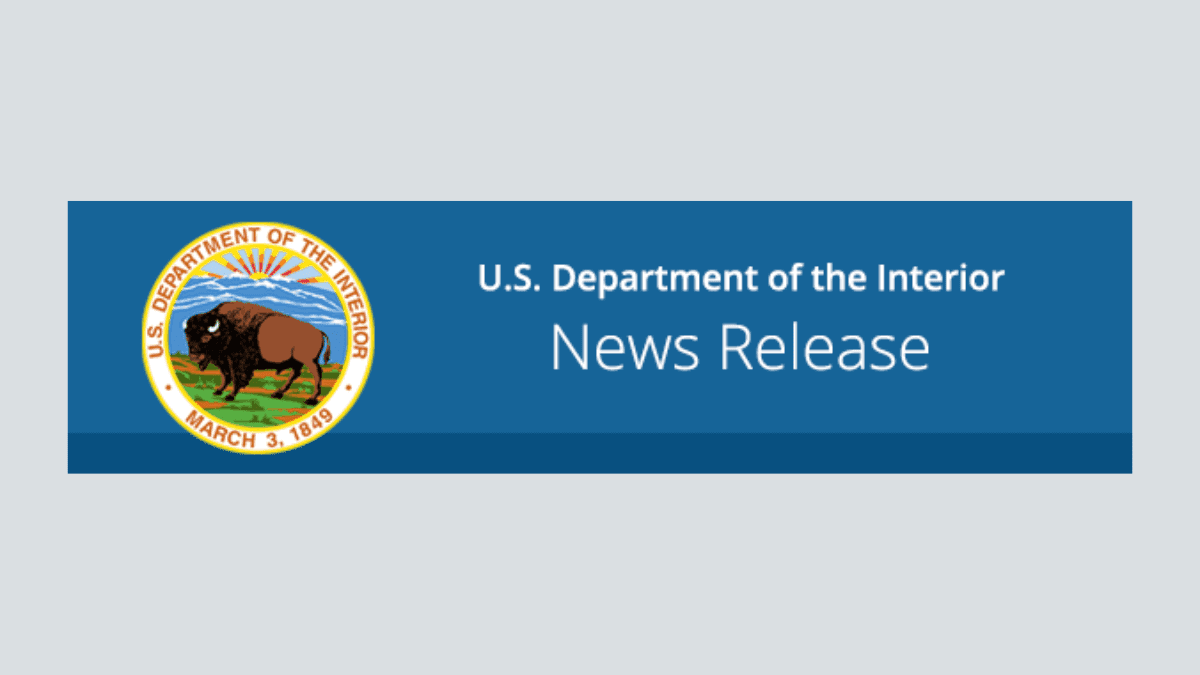 US Dept Interior News Release Logo