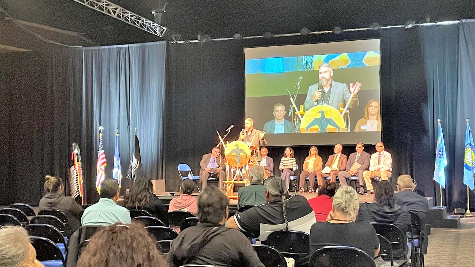 Tribal Chair Jamie Azure said, “True leadership rises above and comes forward with solutions.” Photo by Adrianna Adame