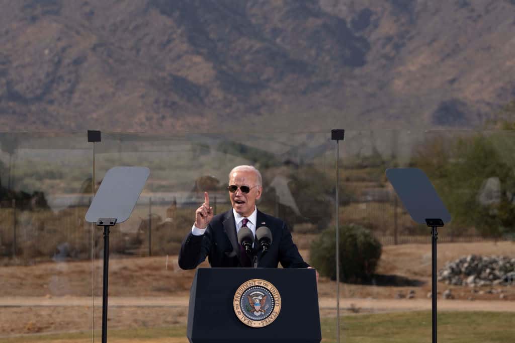 President Biden Speaks At Gila River Indian Community In Arizona