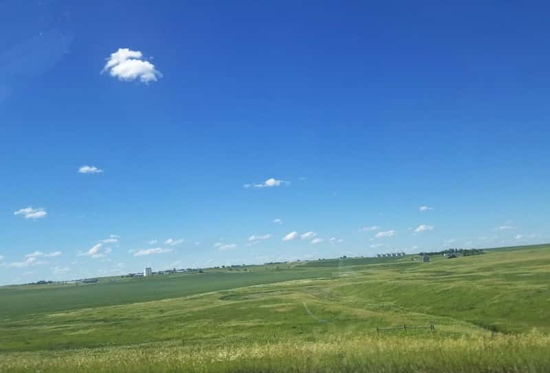 A scene typical of Lyman County illustrates its sparsely settled nature, with a population of 3,718 spread across more than 1,700 square miles, an area larger than the state of Rhode Island. Photo by Talli Nauman