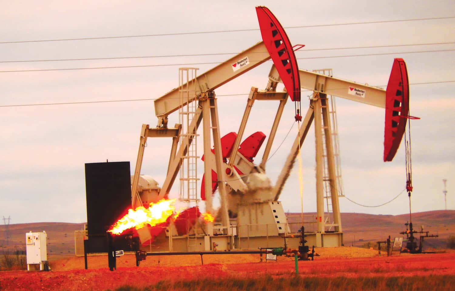 Pump jacks on the Fort Berthold Reservation in North Dakota. PHOTO BY TALI NAUMAN/Native Sun News