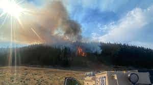 Taken July 30, 2023 on the #NiaradaFire, CSKT fire engine 1367 responded to the start of the fire, assisted with initial size-up to engage. (Photo by: Lucas Michel, CSKT Division of Fire Facebook page)