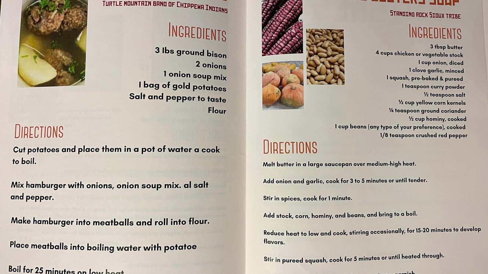 Recipes from UTTC’s recipebook “Taste the Earth: Recipes that honor the traditional foods of the five tribes of North Dakota.”
