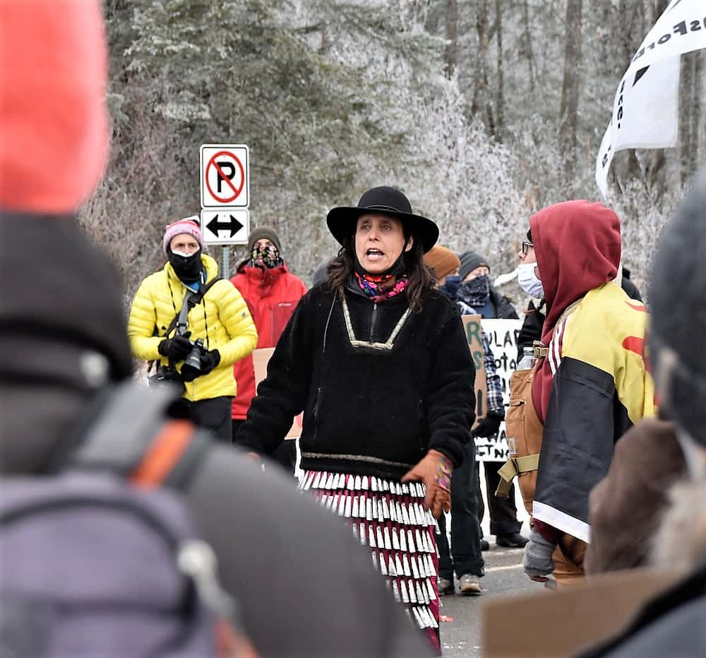 Honor the Earth founder Winona LaDuke at Enbridge Line 3 resistance: