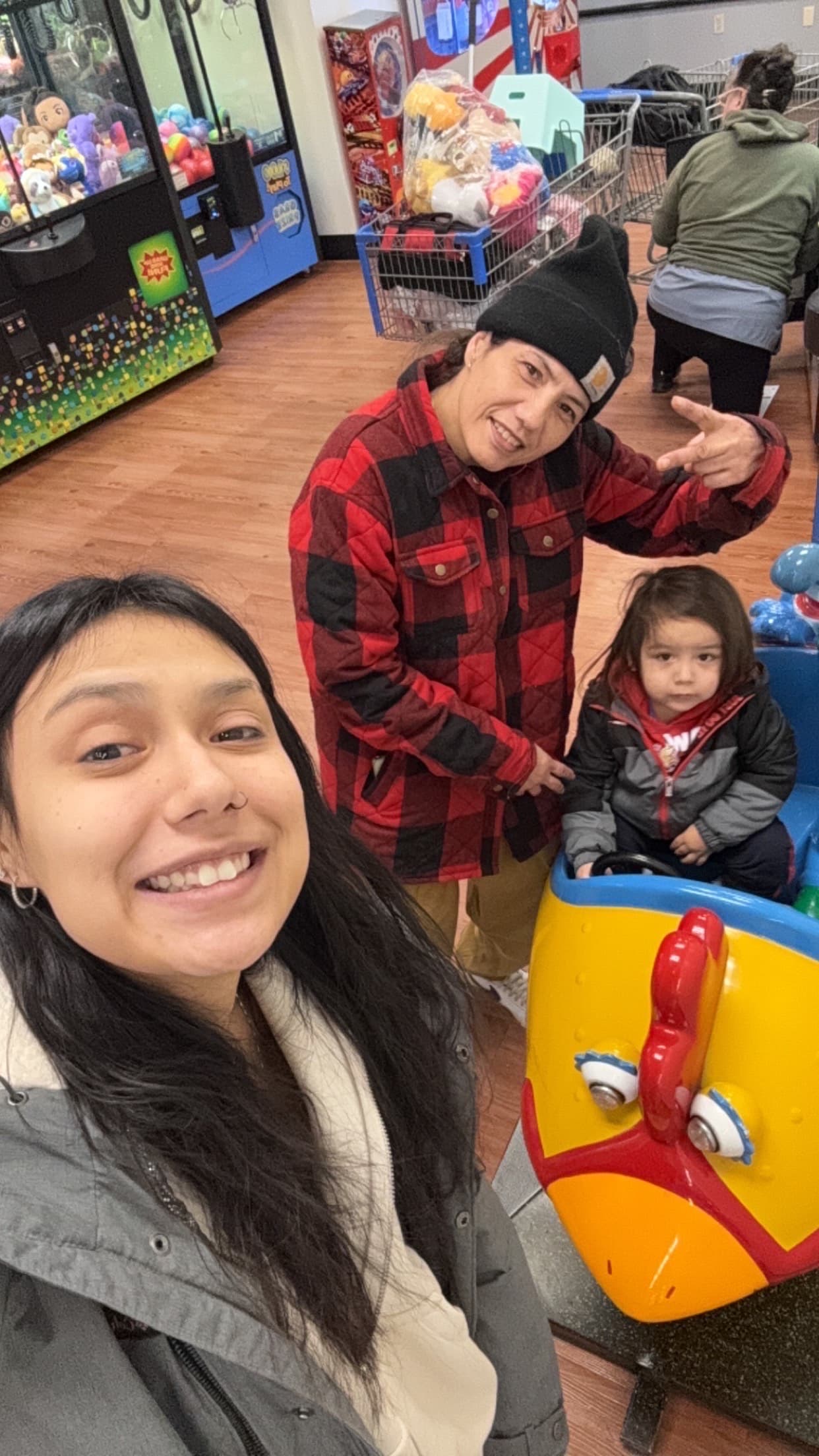 Alayzia Parisien, her brother Baby KJ, and Kristin Bruce, January 2025.