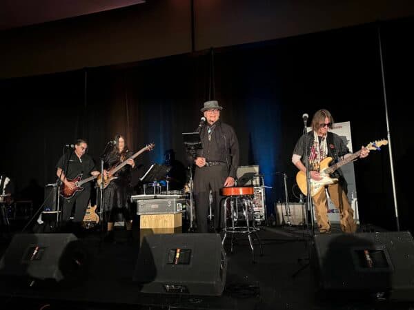Gary and the Troublemakers perform on stage at the Isleta Resort &amp; Casino’s grand ballroom in Albuquerque, New Mexico, Aug. 15, 2025. (Photo credit: Brian Bull)