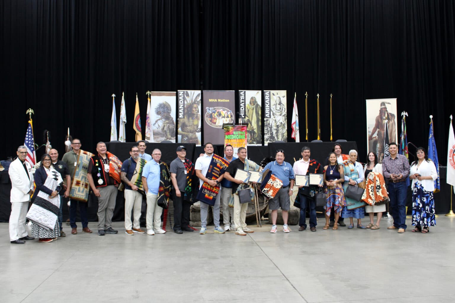 Tribal leaders, marijuana industry experts and medical professionals gather at the alterNATIVE Medicine Symposium in New Town, North Dakota, to educate the MHA Nation about the benefits of a medical cannabis program, July 29, 2025. (Photo credit: Gabrielle Nelson)