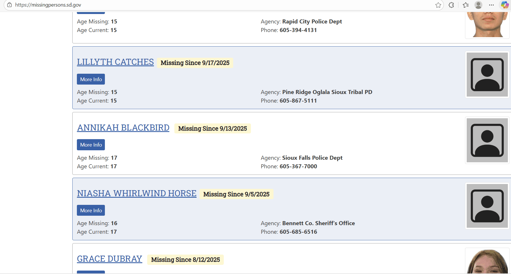 South Dakota’s Clearinghouse database