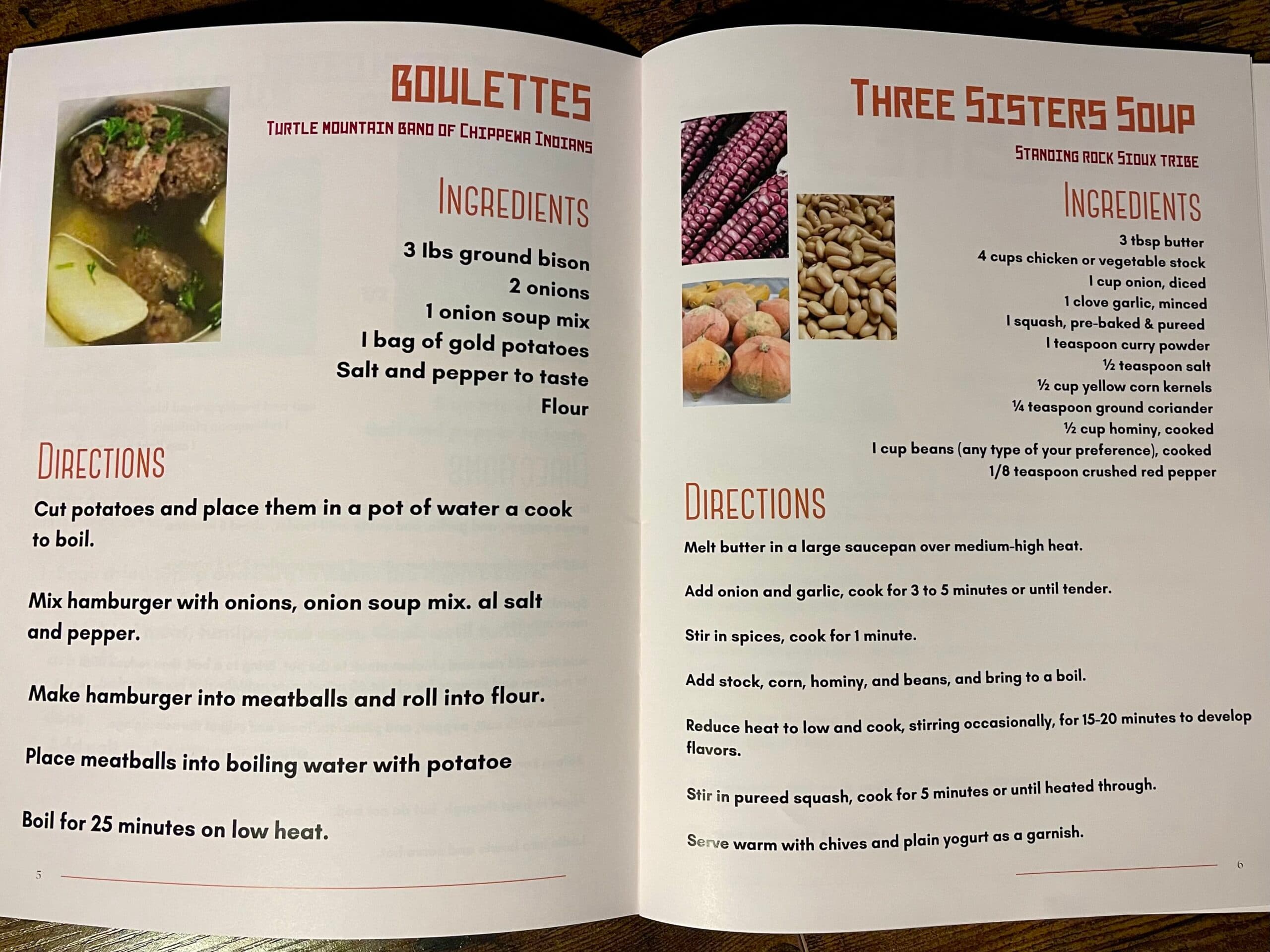Recipes from UTTC’s recipebook “Taste the Earth: Recipes that honor the traditional foods of the five tribes of North Dakota.”